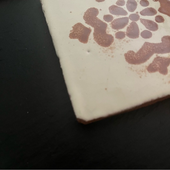 Mexican Hand Painted Terra-Cotta Talavera Vintage Tiles Set of 3 - Picture 9 of 13